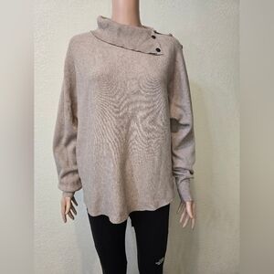 Nicole Miller New York Sueters Beige Xl Size Long Sleeve